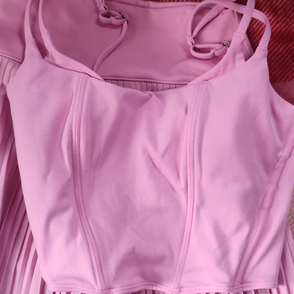 Gilly Hicks Pink Corset Top and Pleated Skirt with Built-in Shorts SET! - Picture 5 of 8